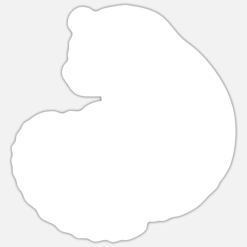 Loris Slowlori Silhouette Säugetier Sticker Größe S (10 x 10 cm)