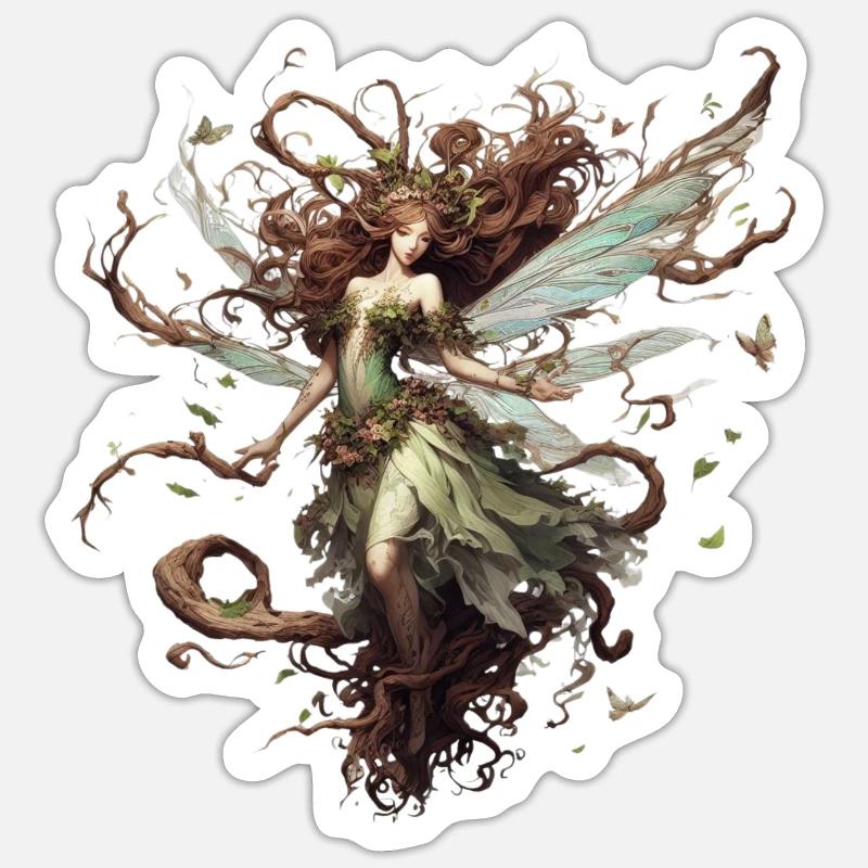Fée des bois Sticker taille S (10 x 10 cm)