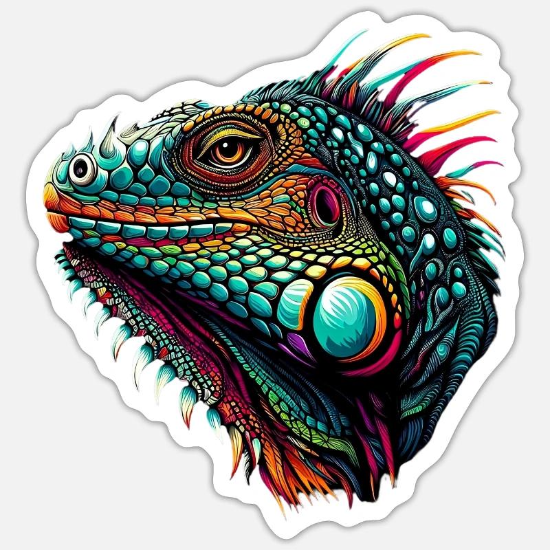 Iguana Sticker size S (10 x 10 cm)