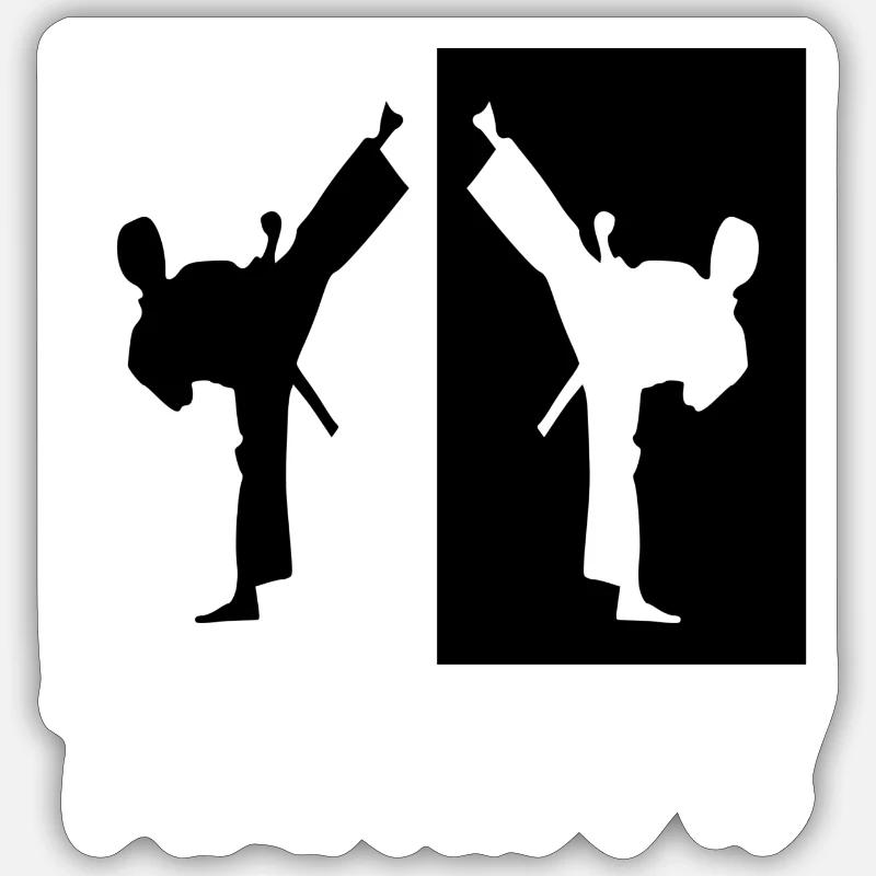 Tkd Karate Sticker Größe S (10 x 10 cm)