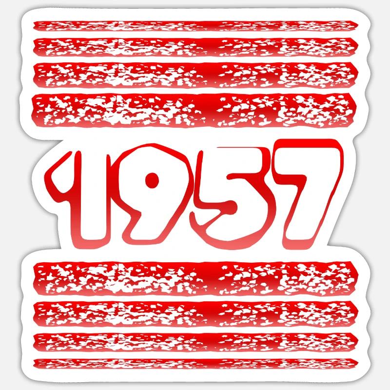 1957 - Sticker size S (10 x 10 cm) - white matte