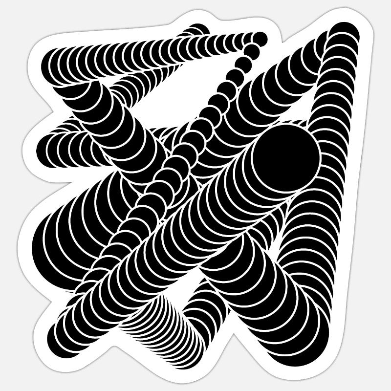 Black Circles Design Sticker size S (10 x 10 cm)