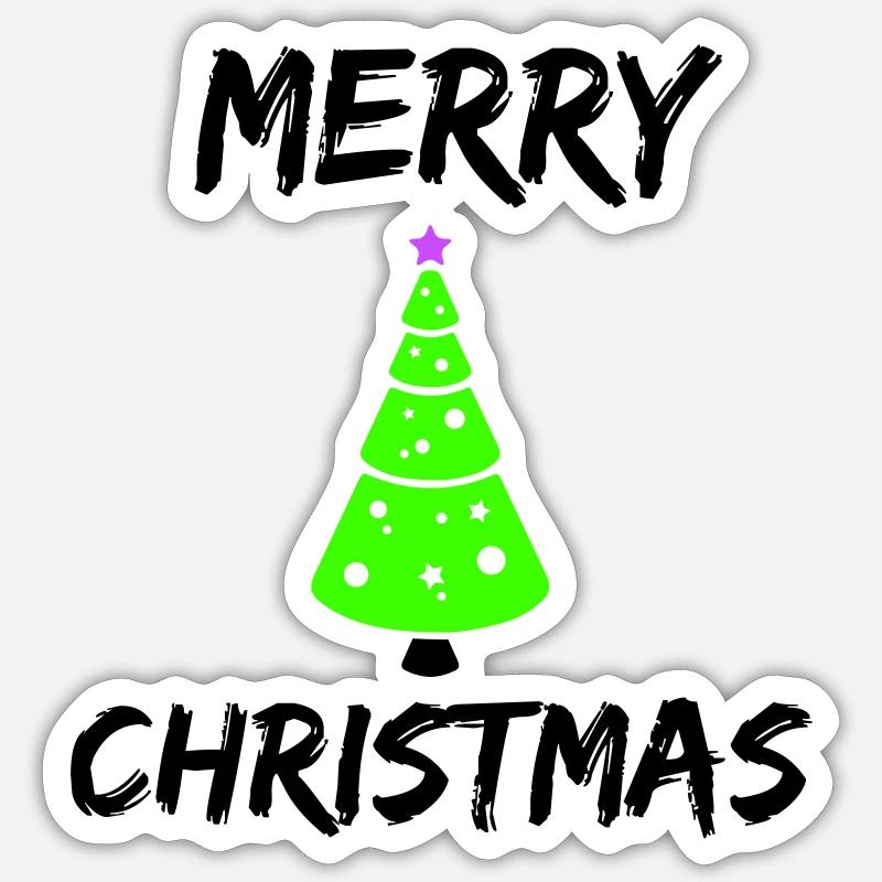 Joyeux Noël - Sticker taille S (10 x 10 cm) - blanc mat