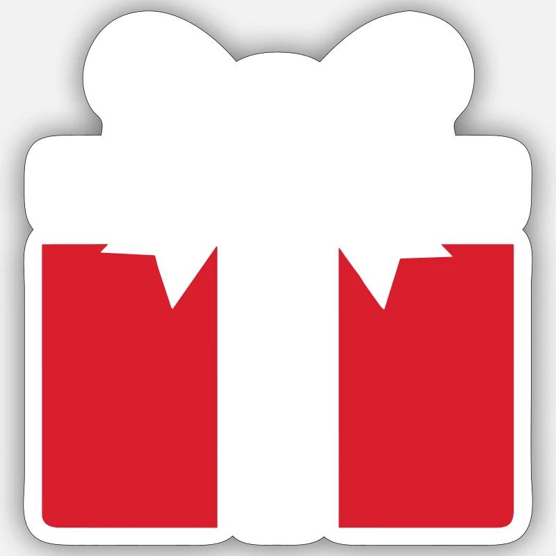 Eingewickeltes Wunder - Sticker Größe S (10 x 10 cm) - Mattweiß