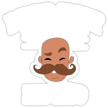 i had hair kid ago Funny Dad Bald Head - Sticker size S (10 x 10 cm) - white matte - Front