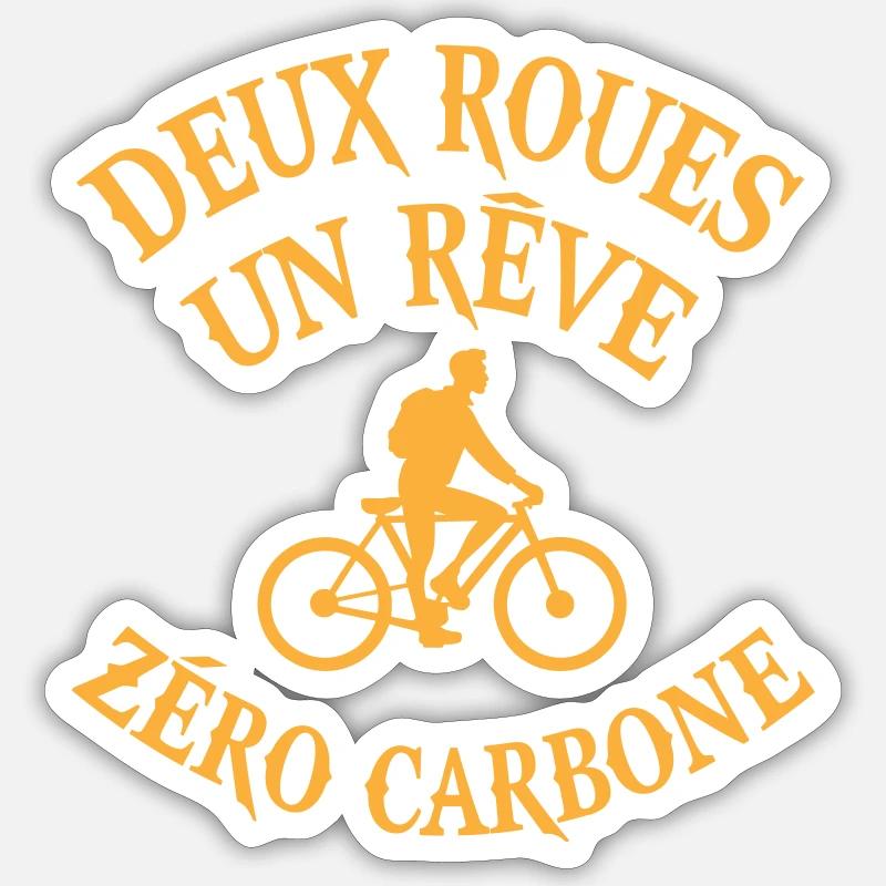 Citation drôle cyclisme vélo - Sticker taille S (10 x 10 cm) - blanc mat