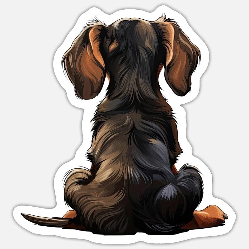 Dackel Sticker Größe S (10 x 10 cm)