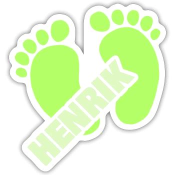 Birth of Henrik - Sticker size S (10 x 10 cm) - white matte - Front