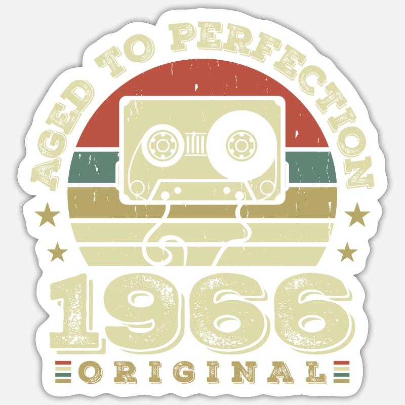 Original Vintage Jubiläumsgeschenkidee 1966 Sticker Größe S (10 x 10 cm)