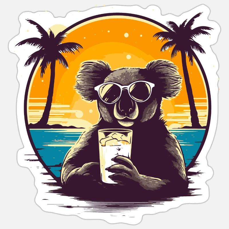Koalas Holidays - Sticker size S (10 x 10 cm) - white matte
