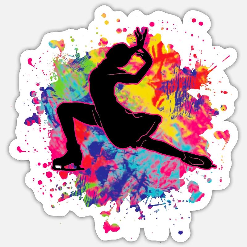 Eiskunstläuferin Eiskunstlauf Sticker Größe S (10 x 10 cm)