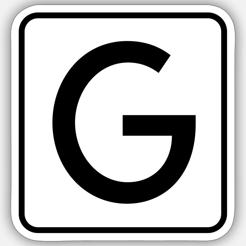 G - polyvalent - Sticker taille S (10 x 10 cm) - blanc mat