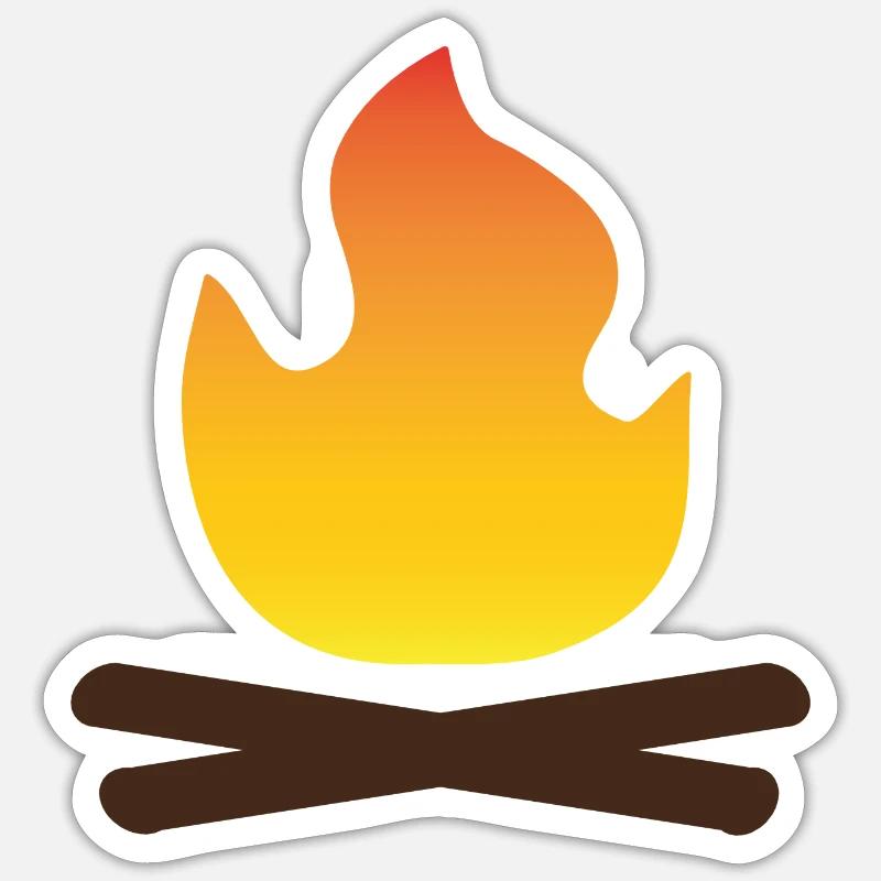 Campfire - Sticker size S (10 x 10 cm) - white matte