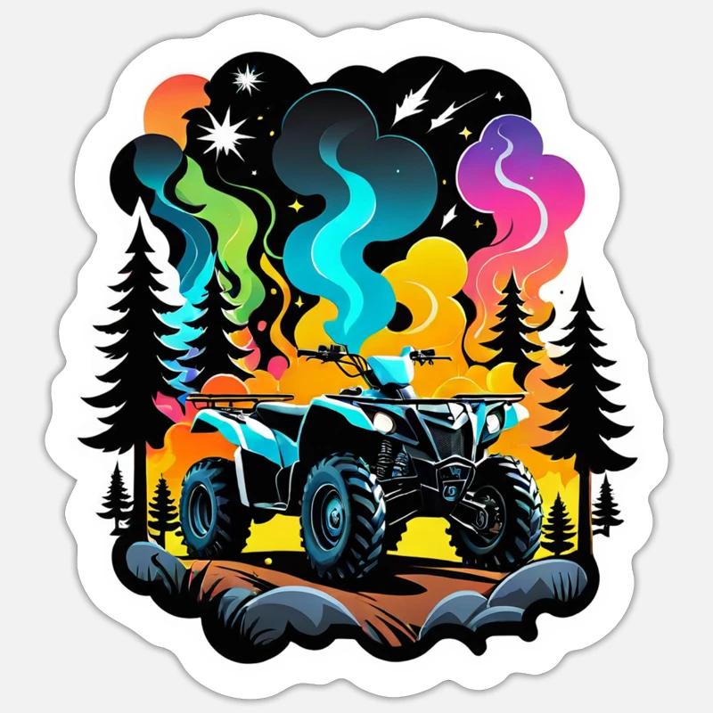 Quad & Off-Road - Sticker size S (10 x 10 cm) - white matte