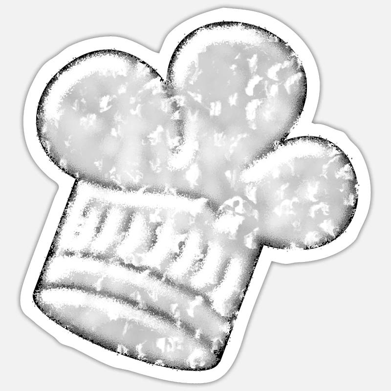 Chef's hat batik hat Sticker size S (10 x 10 cm)