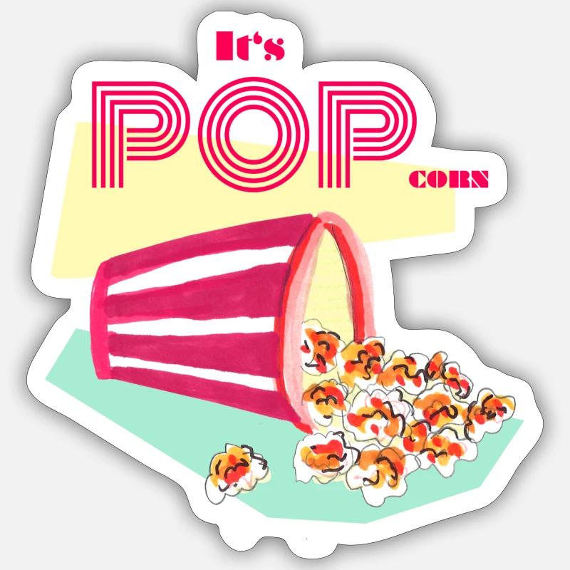 It's POPcorn! Sticker size S (10 x 10 cm)