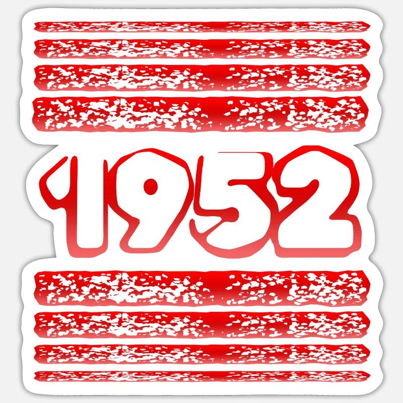 1952 - Sticker taille S (10 x 10 cm) - blanc mat