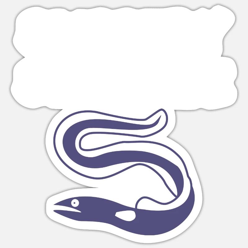 Slippery Eel Fishing Surprise Eel Sticker size S (10 x 10 cm)