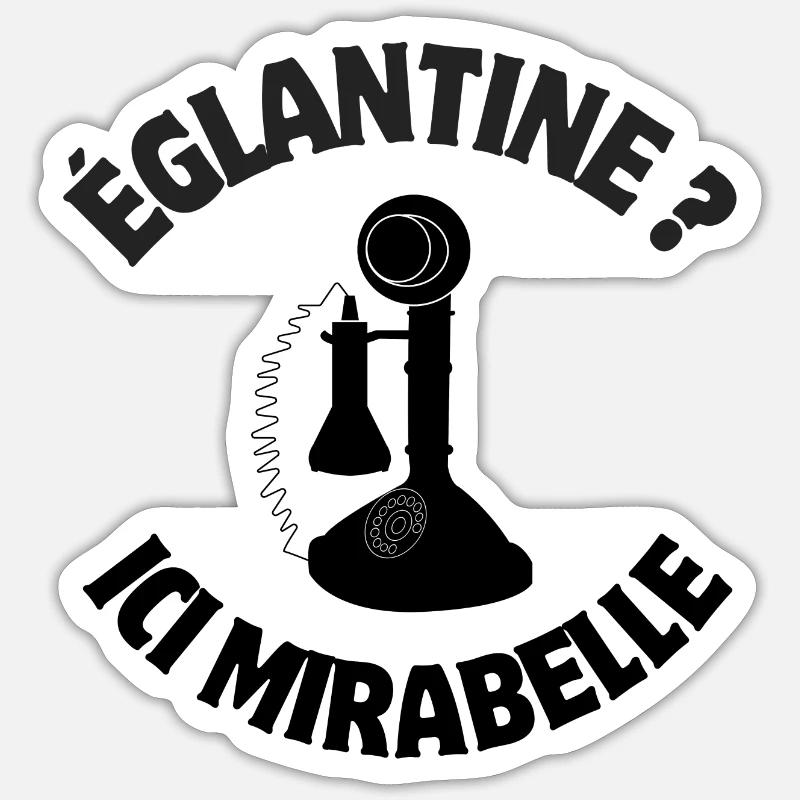 septième compagnie, 7ème compagnie, Tassin - Sticker taille S (10 x 10 cm) - blanc mat