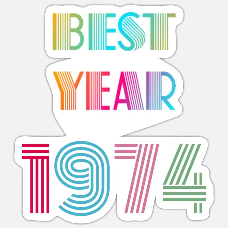BEST YEAR - Sticker size S (10 x 10 cm) - white matte