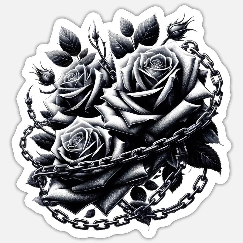 Gothic Roses Illustrations Sticker size S (10 x 10 cm)