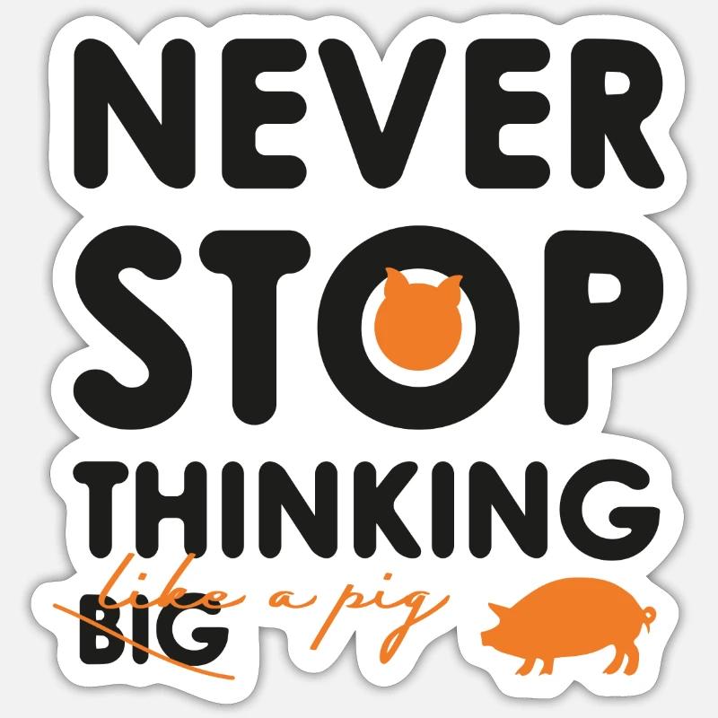 Thinking big - Sticker Größe S (10 x 10 cm) - Mattweiß