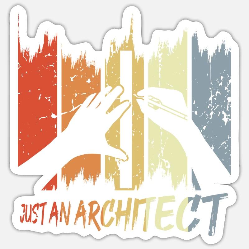 Drôle d’architecte Sticker taille S (10 x 10 cm)