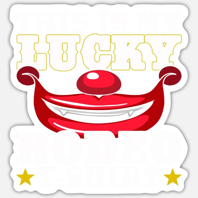 Cowboy - Sticker Größe S (10 x 10 cm) - Mattweiß