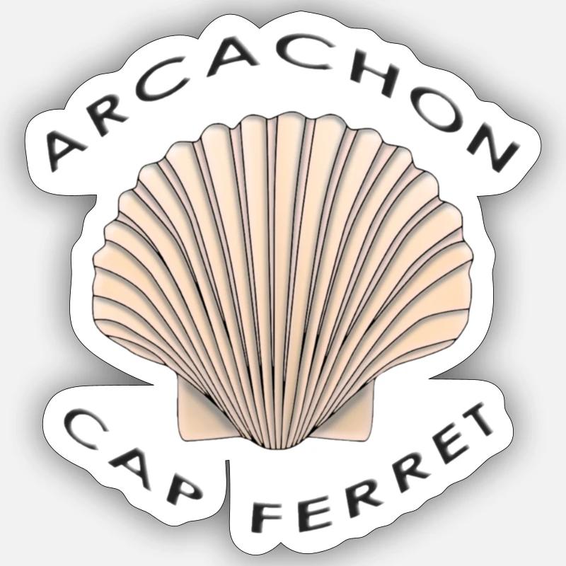 shell - Sticker size S (10 x 10 cm) - white matte