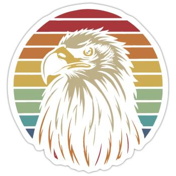 Aigle majestueux - Sticker taille S (10 x 10 cm) - blanc mat - Devant