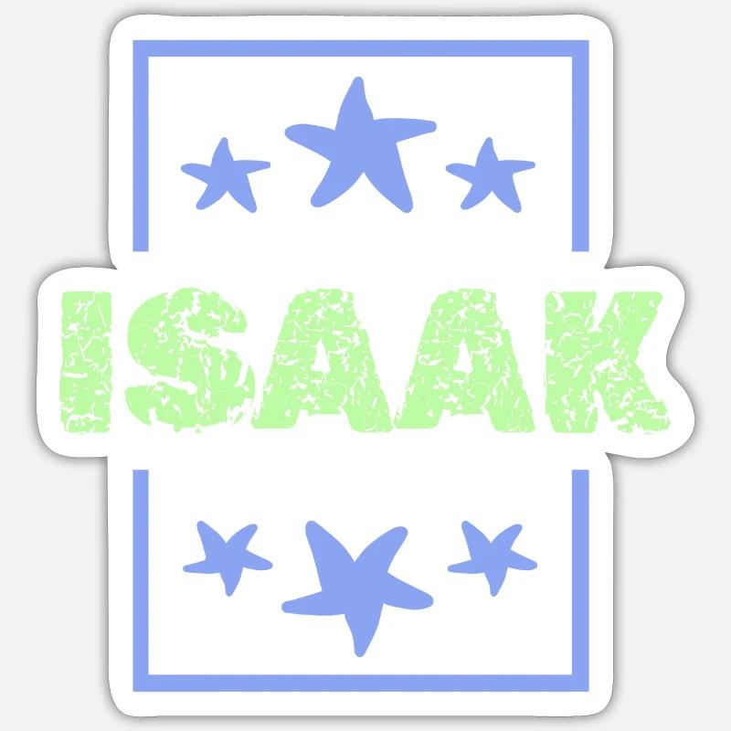 Boy name Isaac - Sticker size S (10 x 10 cm) - white matte