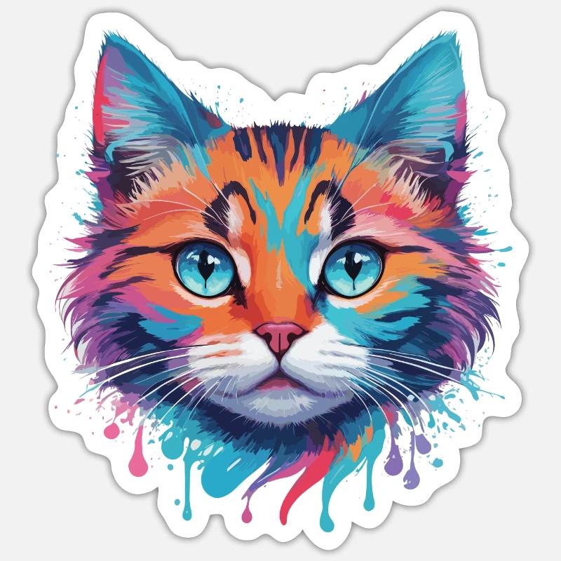 Cute Cat Sticker size S (10 x 10 cm)