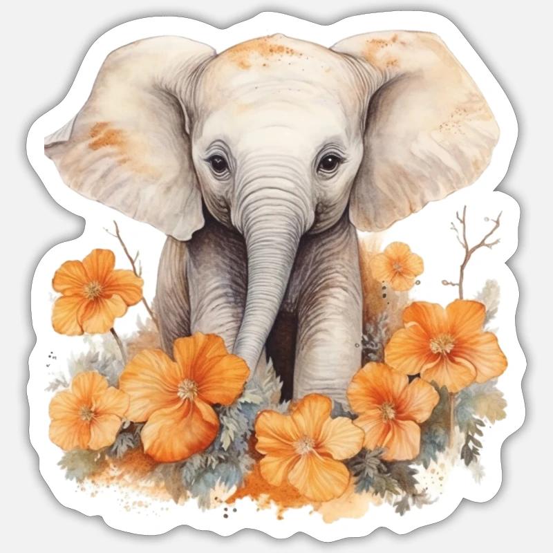 Fleur de gentil géant Sticker taille S (10 x 10 cm)