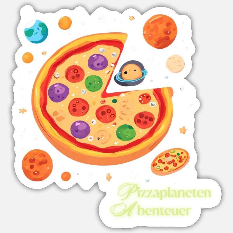 Pizza Planet Expedition - Adventure - Sticker size S (10 x 10 cm) - white matte