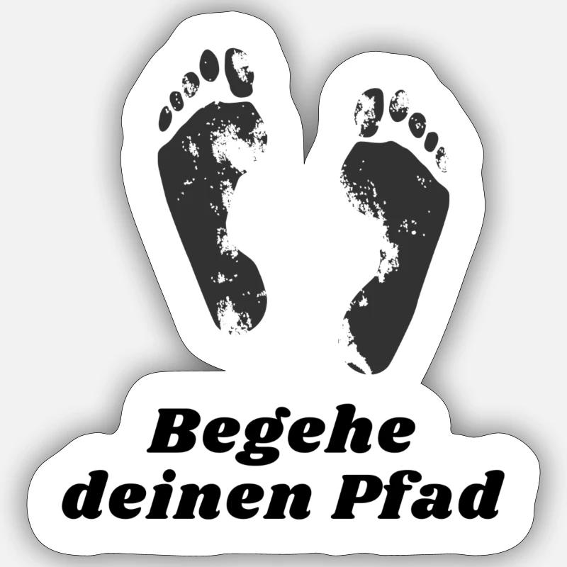 Walk your path - Sticker size S (10 x 10 cm) - white matte