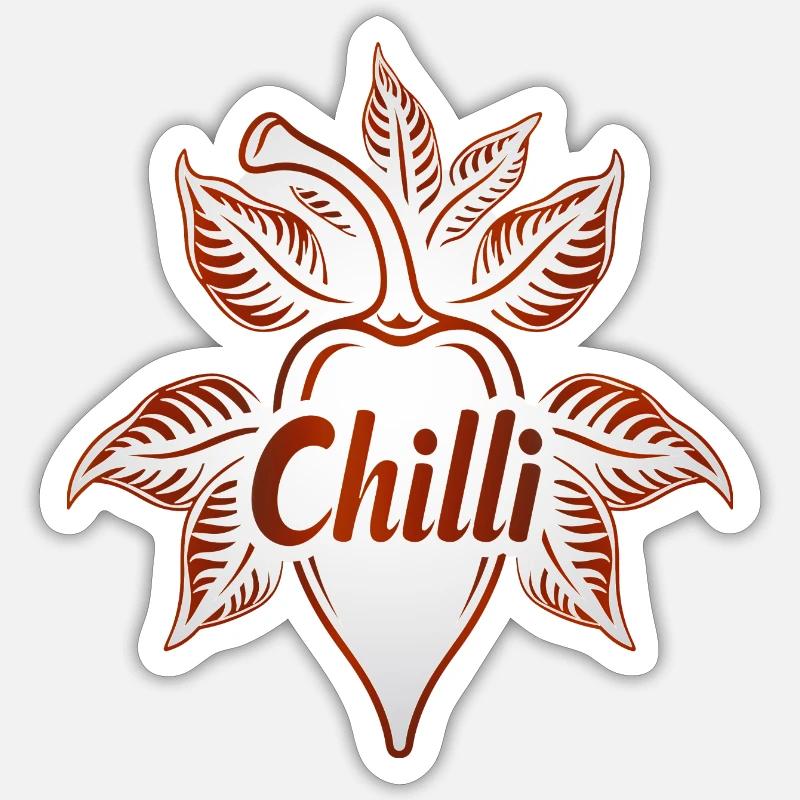 be Chilli - Sticker Größe S (10 x 10 cm) - Mattweiß