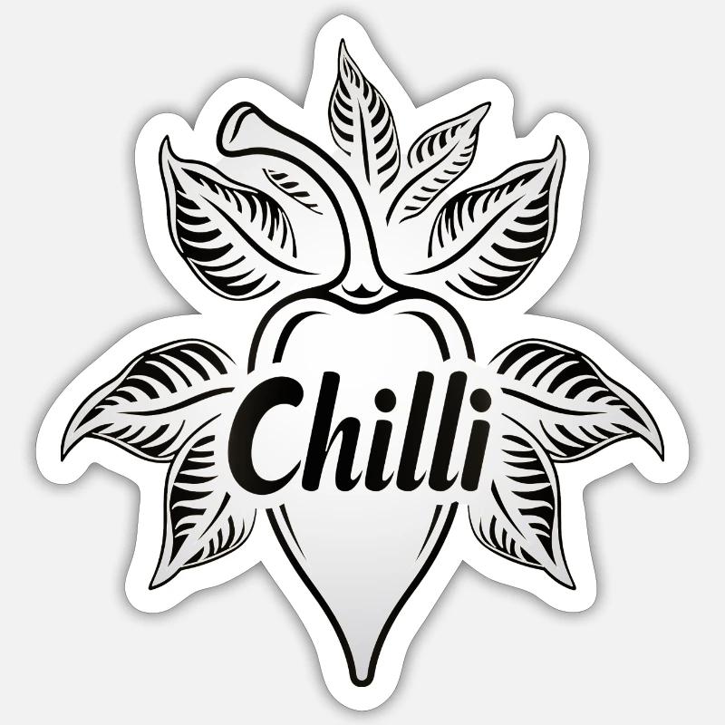 être Piment - Sticker taille S (10 x 10 cm) - blanc mat