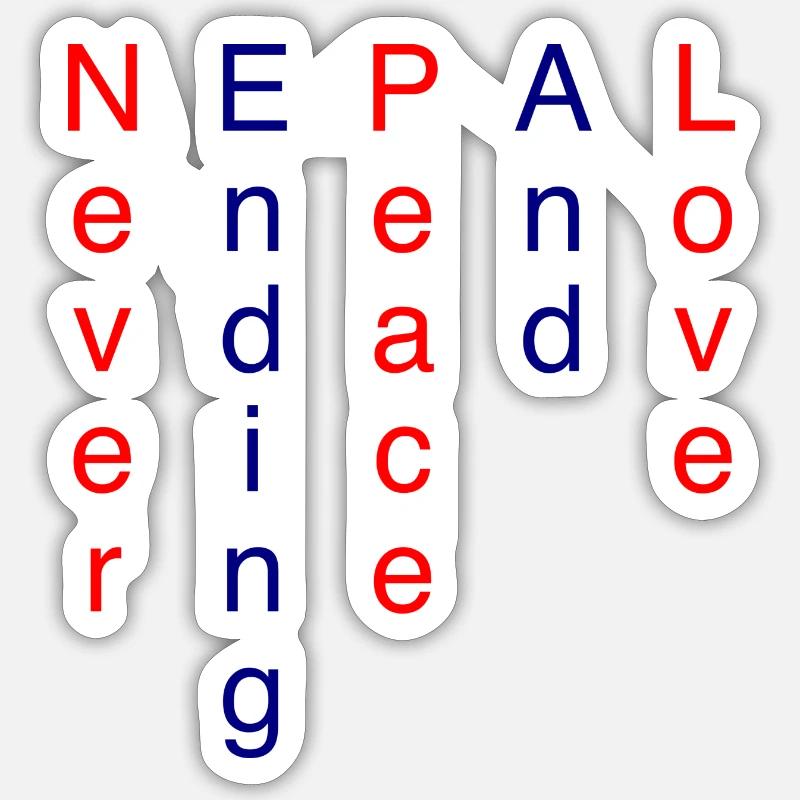 Nepal - Sticker size S (10 x 10 cm) - white matte