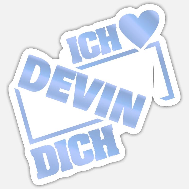 Devin Sticker size S (10 x 10 cm)