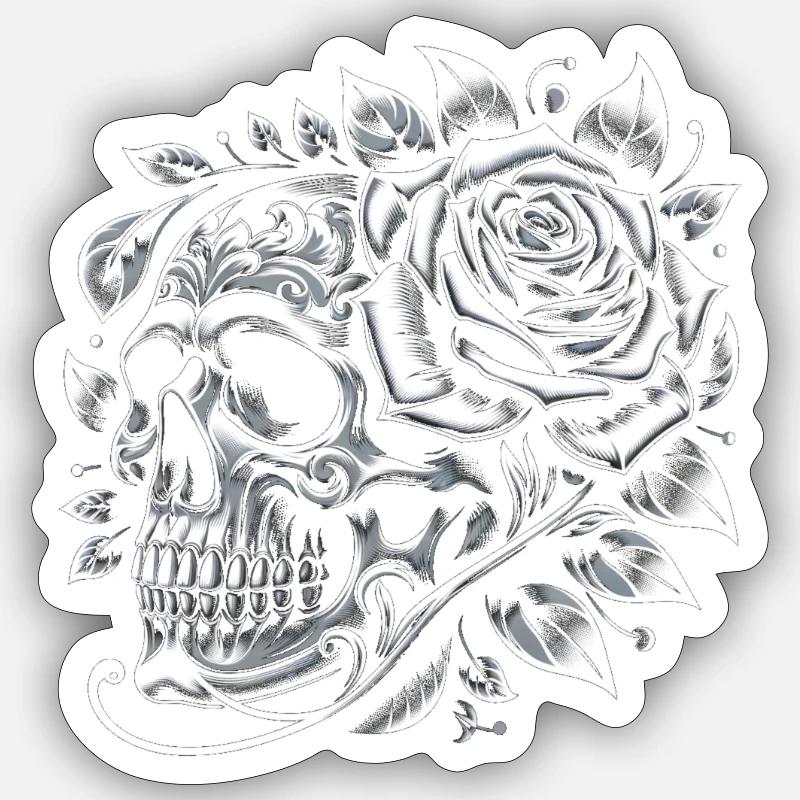 Ewiger Kontrast - Sticker Größe S (10 x 10 cm) - Mattweiß