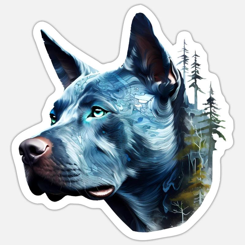 Pitbull Sticker Größe S (10 x 10 cm)