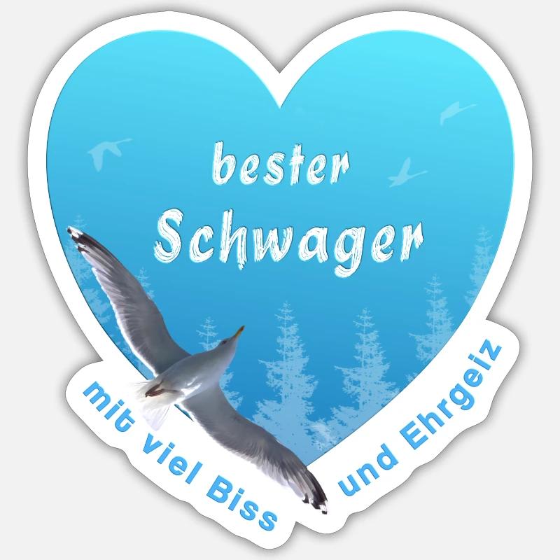 bester Schwager Sticker Größe S (10 x 10 cm)