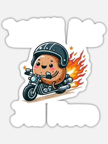 Ich kann nicht, ich habe ein Motorrad - Sticker Größe S (10 x 10 cm) - Mattweiß