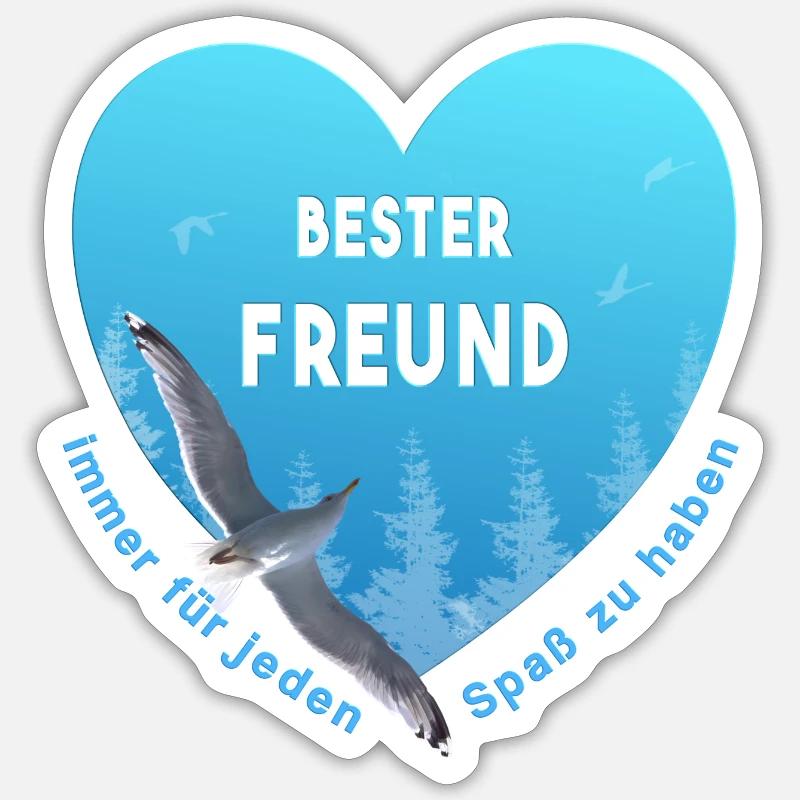 bester Freund Sticker Größe S (10 x 10 cm)