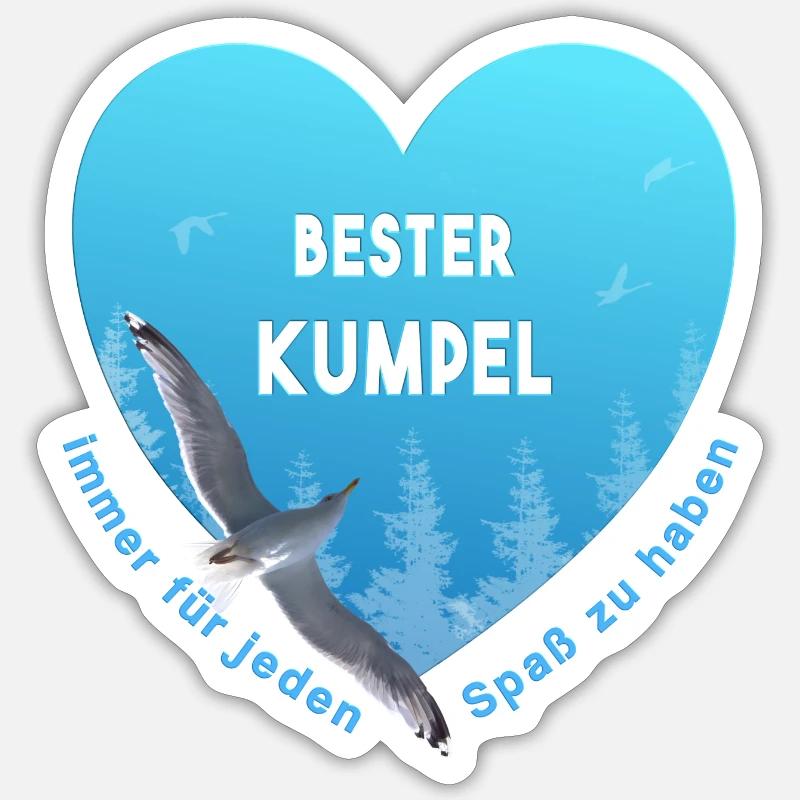 bester Kumpel Sticker Größe S (10 x 10 cm)