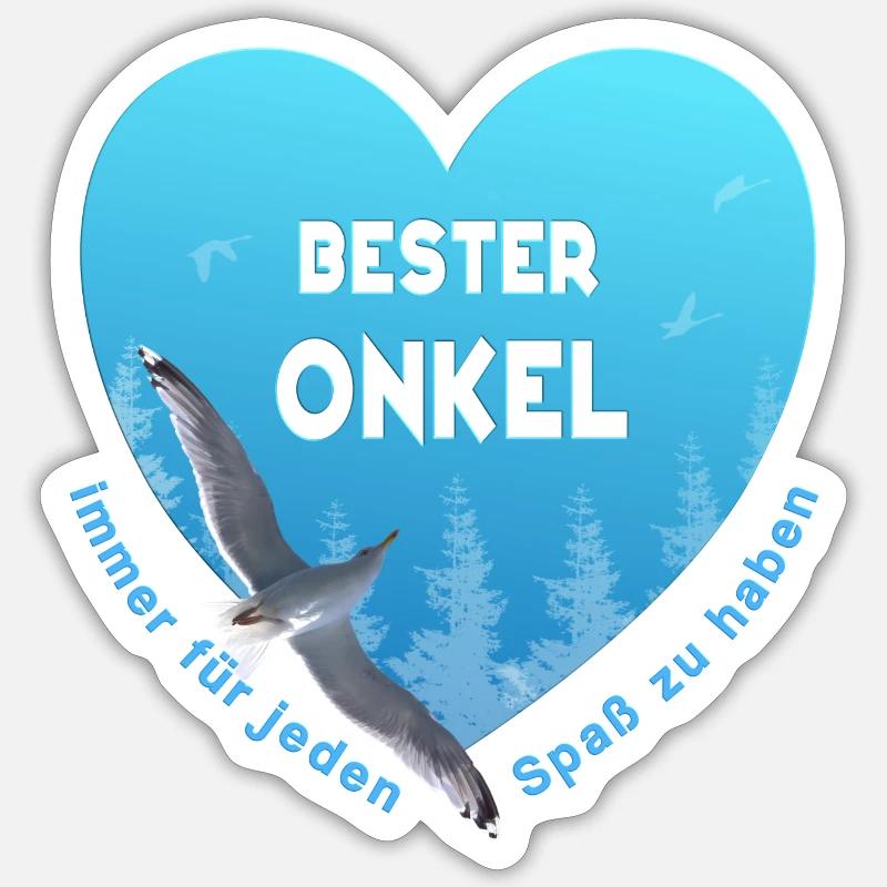 best uncle - Sticker size S (10 x 10 cm) - white matte