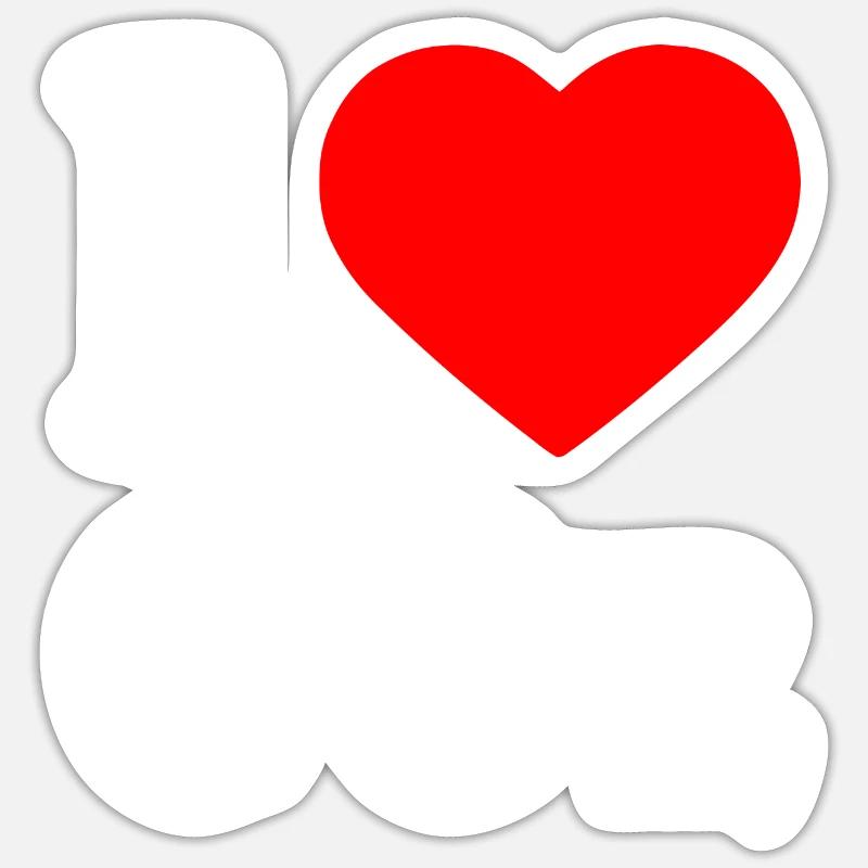 I love co2 - Sticker Größe S (10 x 10 cm) - Mattweiß