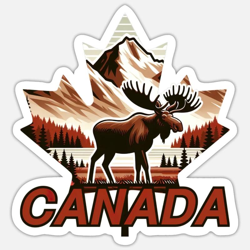 Kanada 11 - Sticker Größe S (10 x 10 cm) - Mattweiß