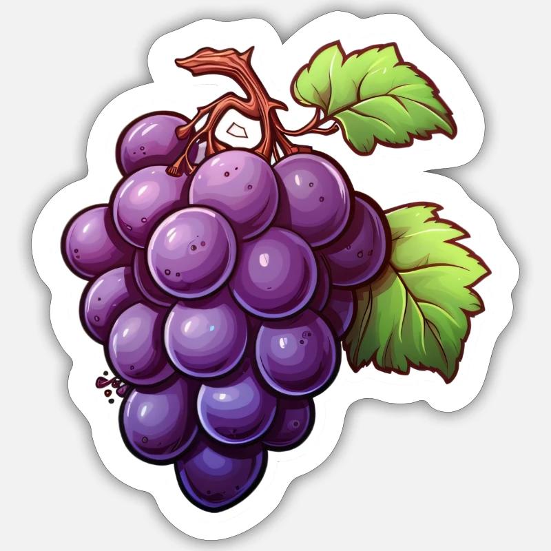 Vignes bleues Sticker taille S (10 x 10 cm)