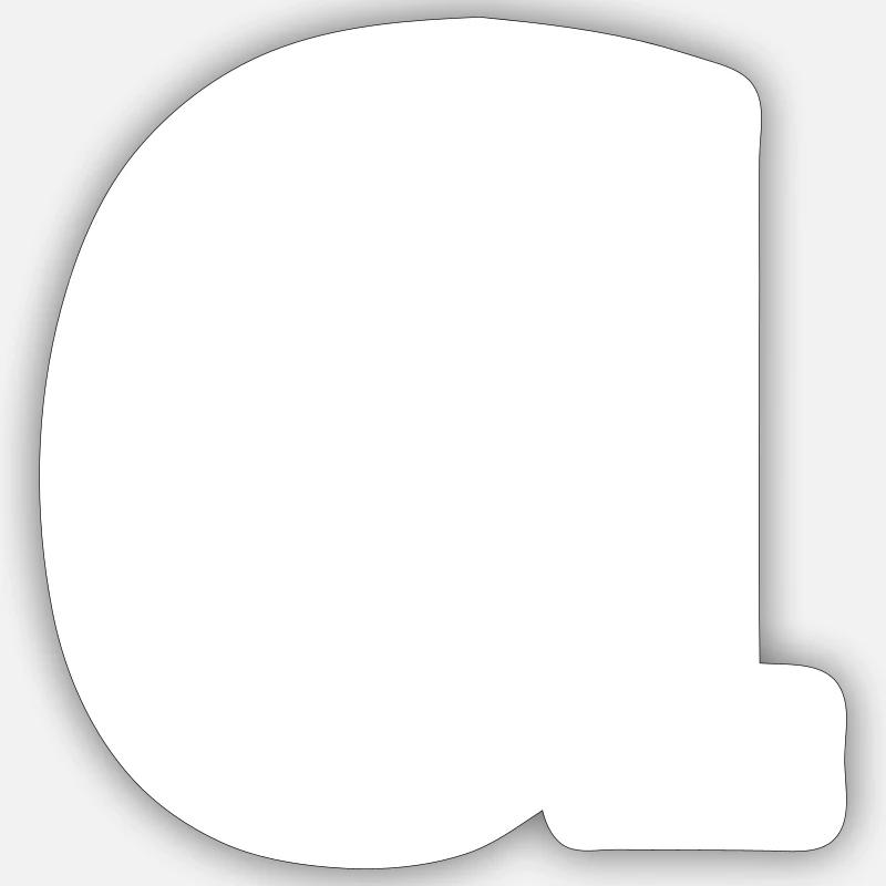 Letter a "a" white Sticker size S (10 x 10 cm)